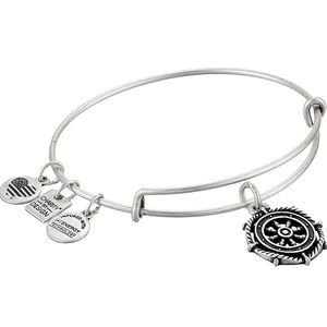 Alex and Ani “Take the Wheel” Silver Charm Bangle